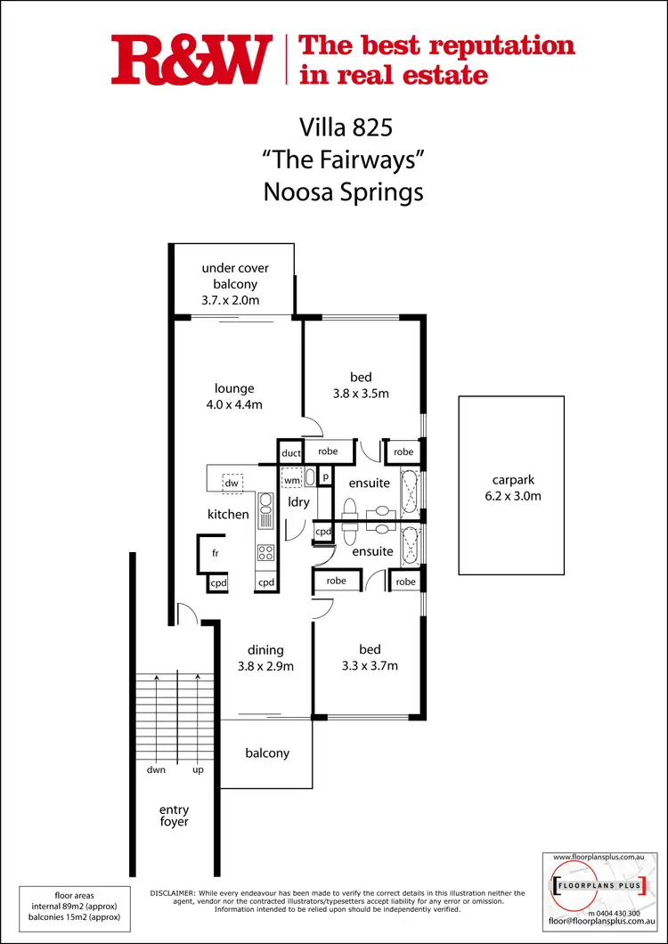 Floorplan of Homely apartment listing, 825/100 Resort Drive, Noosa Springs QLD 4567