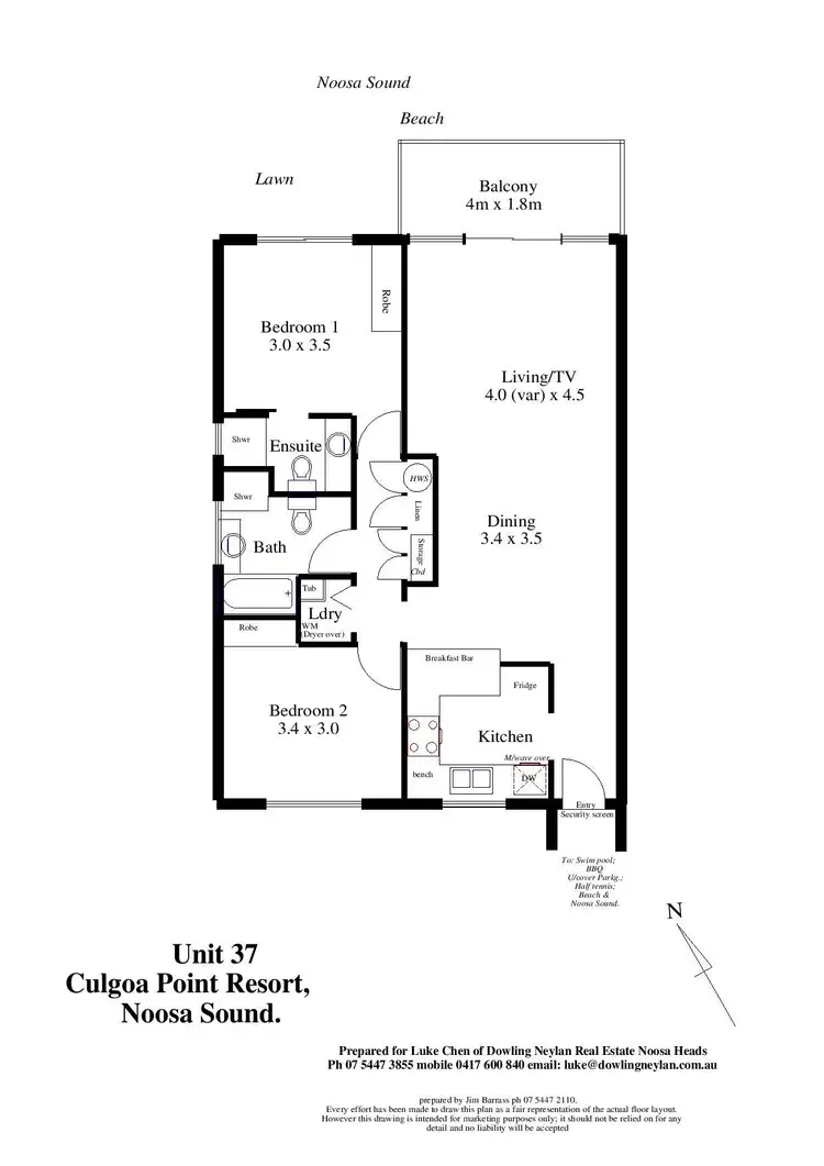 Floorplan of Homely unit listing, 37/5 Quamby Place, Noosa Heads QLD 4567