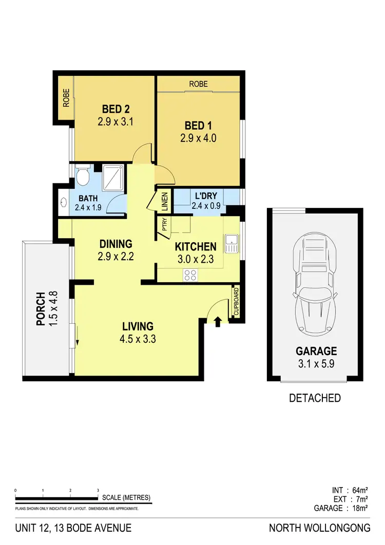 Floorplan of Homely apartment listing, 12/13 Bode Avenue, North Wollongong NSW 2500