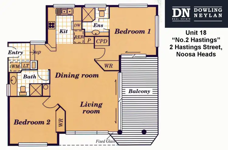 Floorplan of Homely apartment listing, 18/2 Hastings Street, Noosa Heads QLD 4567