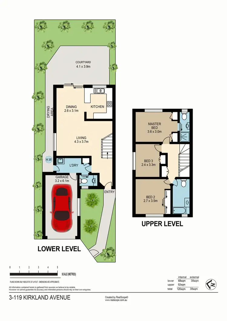 Floorplan of Homely townhouse listing, 3/119 Kirkland Avenue, Coorparoo QLD 4151
