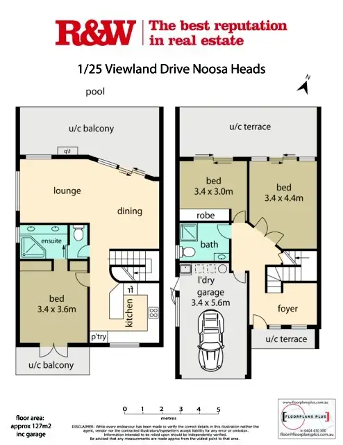 Floorplan of Homely semi-detached listing, 1/25 Viewland Drive, Noosa Heads QLD 4567