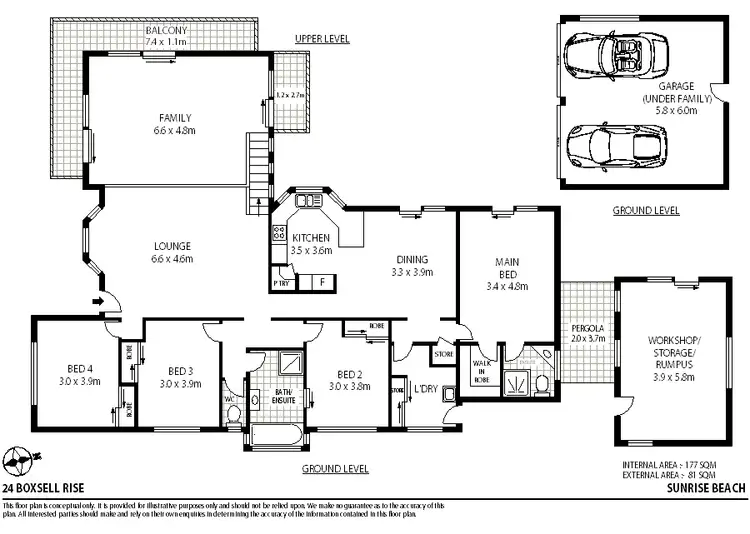 Floorplan of Homely house listing, 24 Boxsell Rise, Sunrise Beach QLD 4567