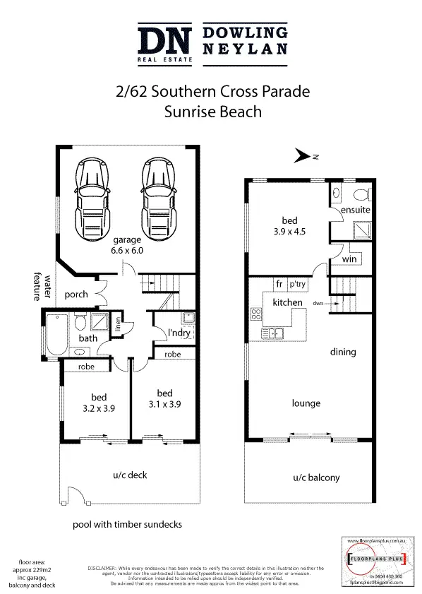 Floorplan of Homely townhouse listing, 2/62 Southern Cross Parade, Sunrise Beach QLD 4567