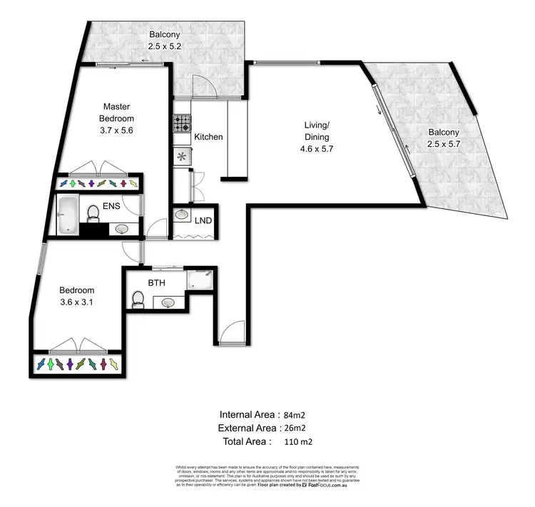 Floorplan of Homely unit listing, L1/292 Boundary St, Spring Hill QLD 4000