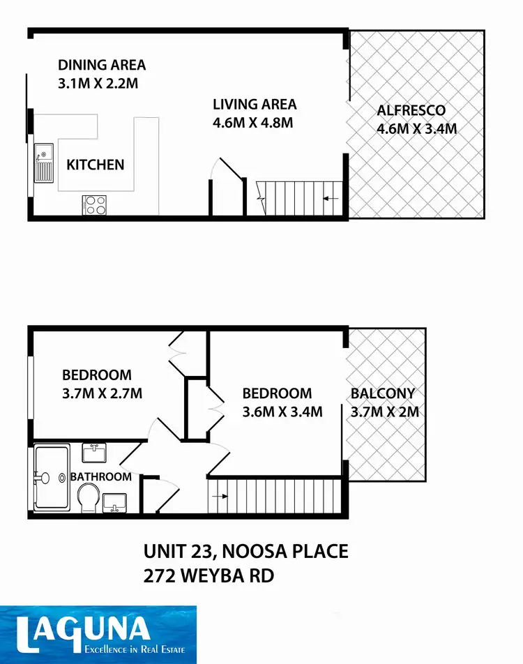 Floorplan of Homely unit listing, 23/272 Weyba Road, Noosaville QLD 4566