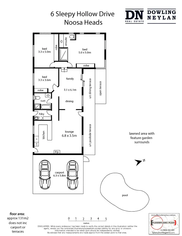 Floorplan of Homely house listing, 6 Sleepy Hollow Drive, Noosa Heads QLD 4567