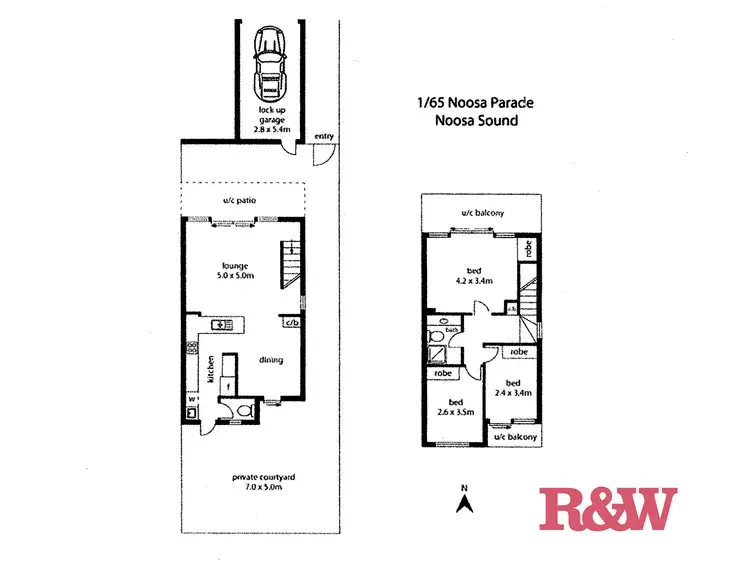 Floorplan of Homely townhouse listing, 1/65 Noosa Parade, Noosa Heads QLD 4567