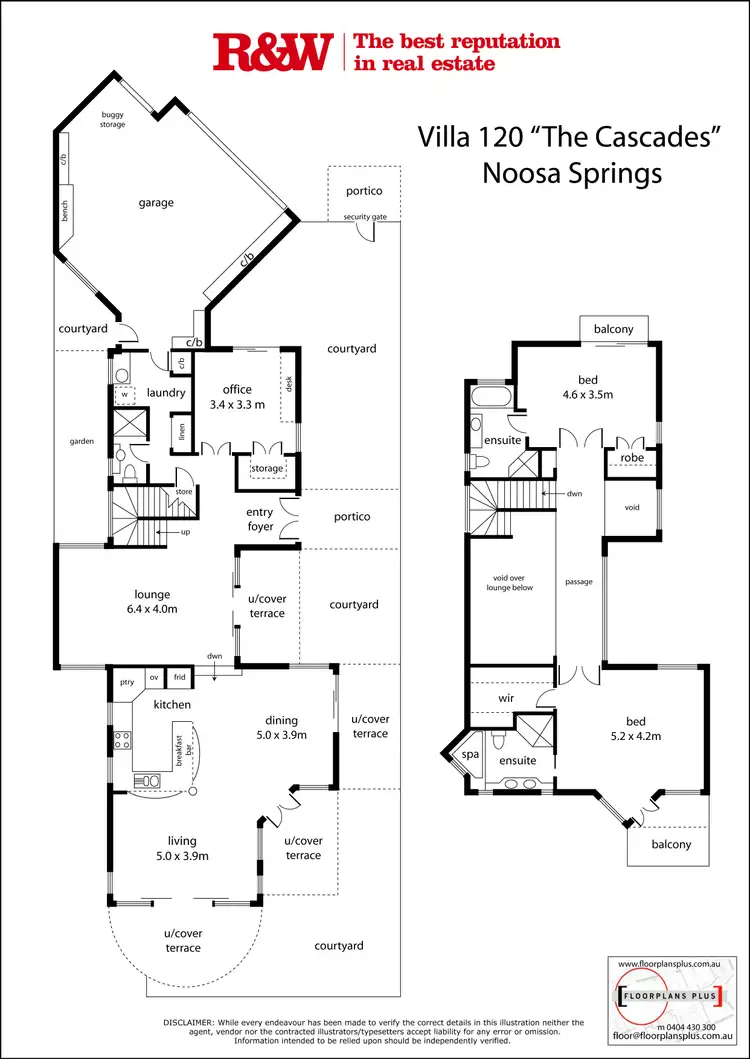 Floorplan of Homely villa listing, 120/61 'Cascades' Noosa Springs Dr, Noosa Springs QLD 4567