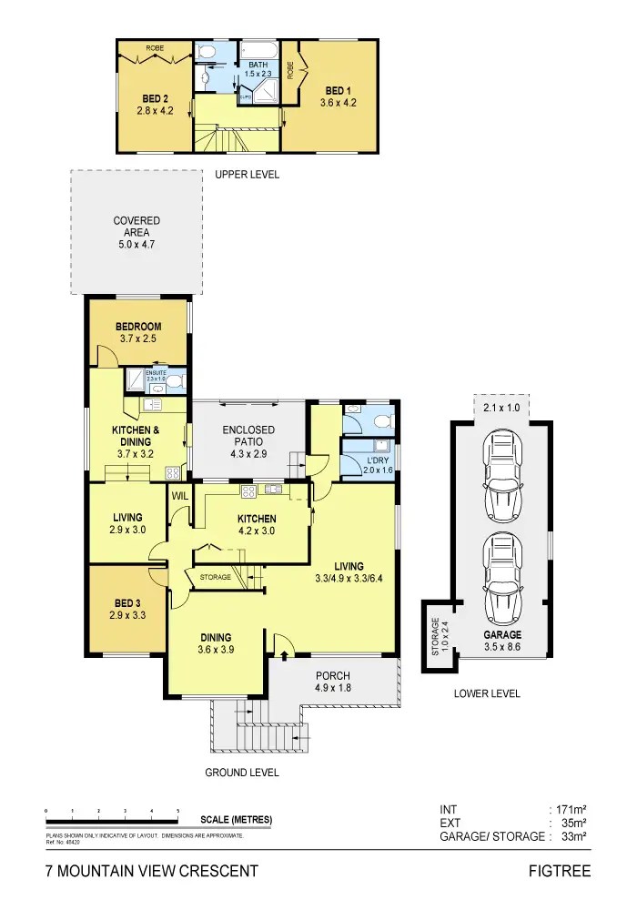Floorplan of Homely house listing, 7 Mountain View Crescent, Figtree NSW 2525