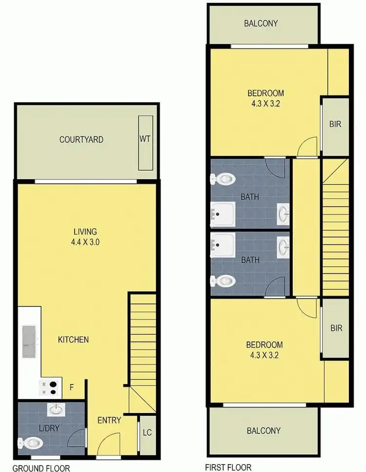 Floorplan of Homely townhouse listing, 36 Waxflower Crescent, Bundoora VIC 3083