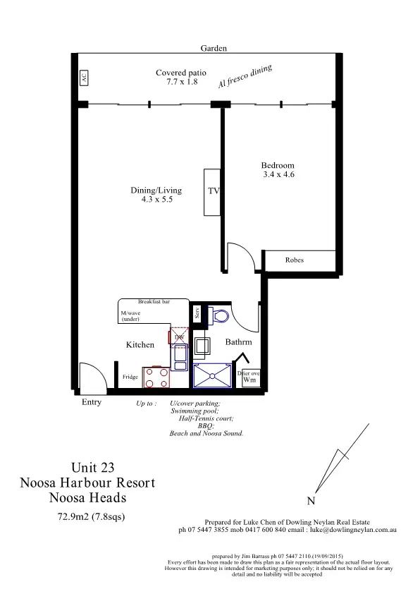 Floorplan of Homely apartment listing, 23/6 Quamby Place, Noosa Sound QLD 4567