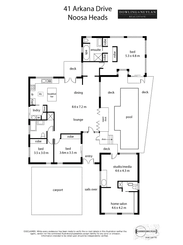 Floorplan of Homely house listing, 41 Arkana Drive, Noosa Heads QLD 4567