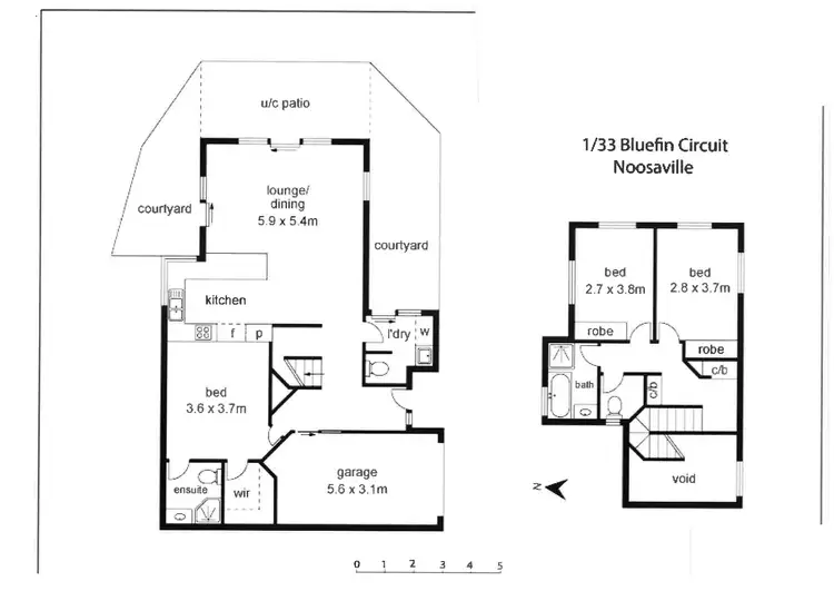 Floorplan of Homely unit listing, 1/33 Bluefin Court, Noosaville QLD 4566
