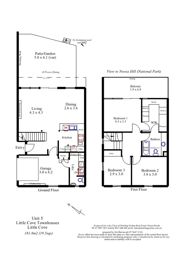 Floorplan of Homely townhouse listing, 5/14 Pandanus Street, Little Cove QLD 4567