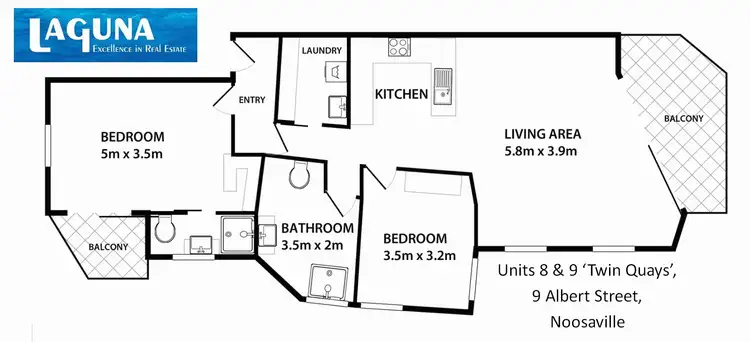 Floorplan of Homely unit listing, 8&9/9 Albert Street, Noosaville QLD 4566