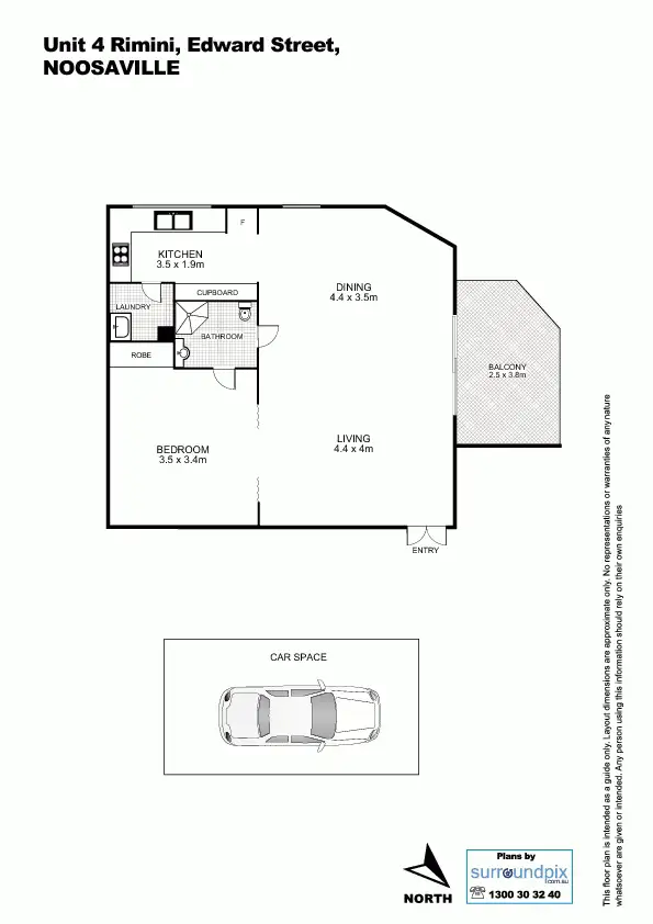 Floorplan of Homely unit listing, 4/7 Edward Street, Noosaville QLD 4566