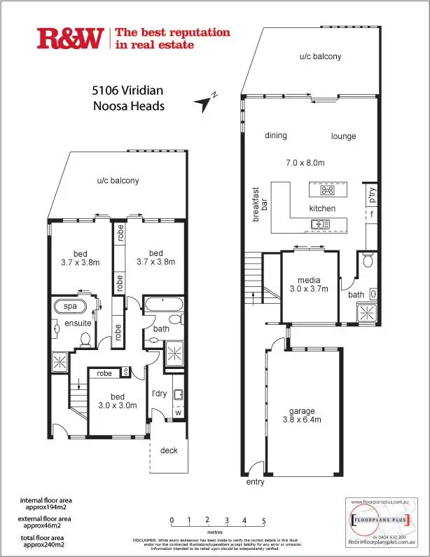 Floorplan of Homely villa listing, 5106/5 'Peppers' Morwong Drive, Noosa Heads QLD 4567