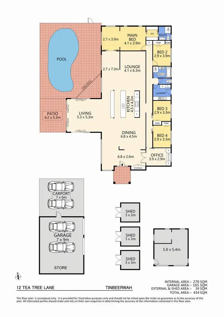 Floorplan of Homely house listing, 12 Tea Tree Lane, Tinbeerwah QLD 4563
