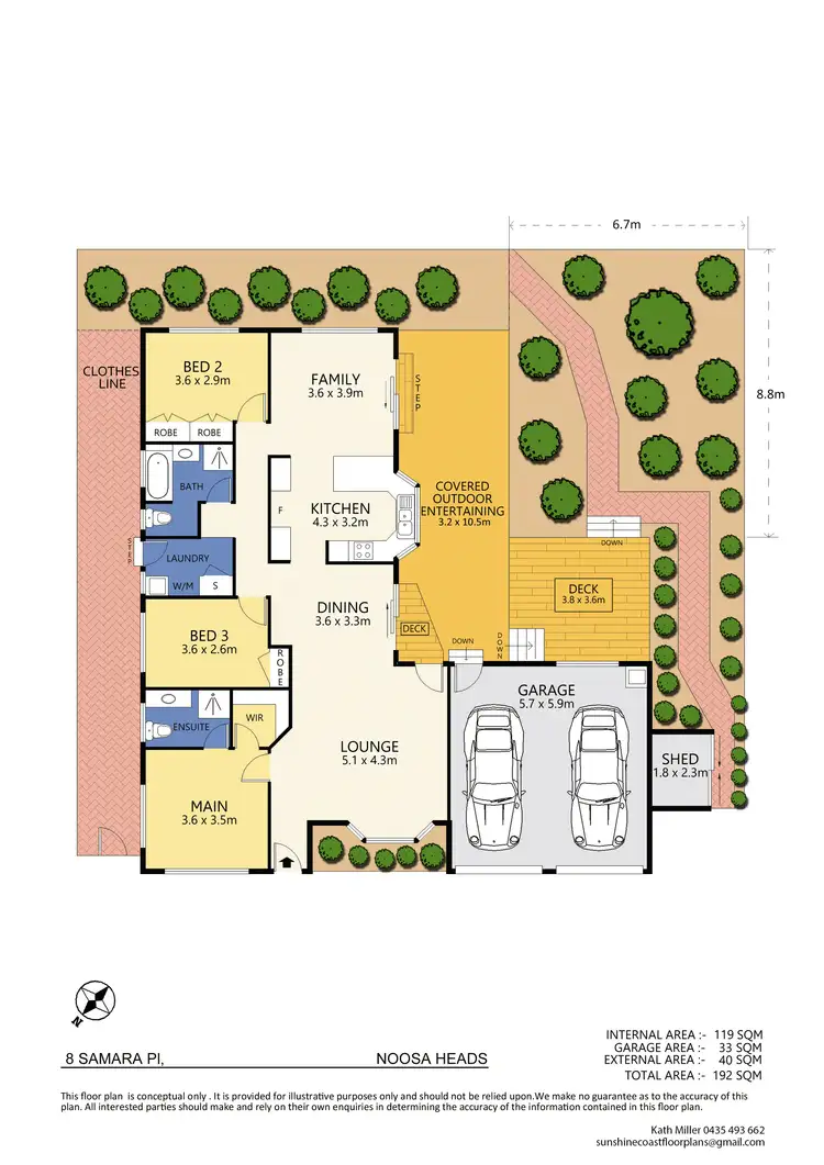 Floorplan of Homely house listing, 8 Samara Place, Noosa Heads QLD 4567