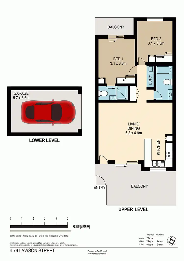 Floorplan of Homely unit listing, 5/79 Lawson Street, Morningside QLD 4170