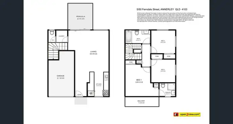 Floorplan of Homely townhouse listing, 5/50 Ferndale Street, Annerley QLD 4103