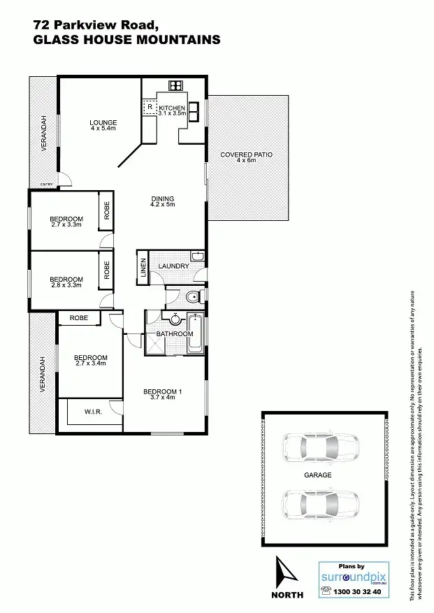Floorplan of Homely house listing, 72 Parkview Road, Glass House Mountains QLD 4518