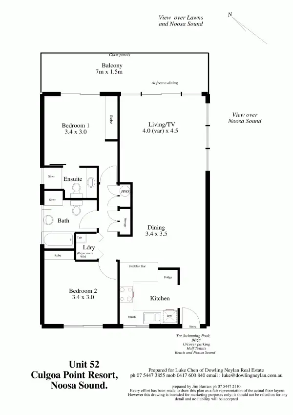 Floorplan of Homely apartment listing, 52/5 Quamby Place, Noosa Heads QLD 4567