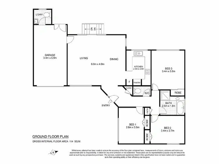 Floorplan of Homely villa listing, 1b Hopkin Pl, Saratoga NSW 2251