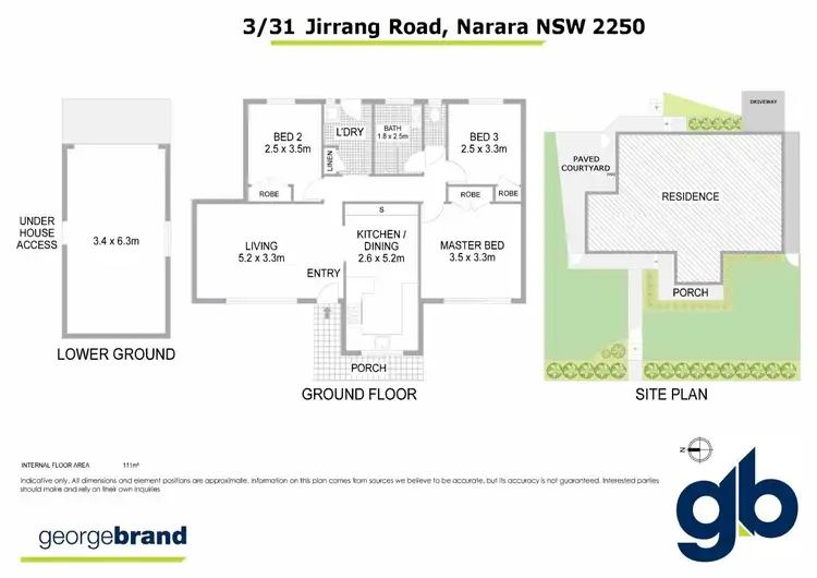 Floorplan of Homely villa listing, 3/31 Jirrang Road, Narara NSW 2250