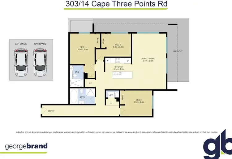 Floorplan of Homely unit listing, 303/14 Cape Three Points Road, Avoca Beach NSW 2251