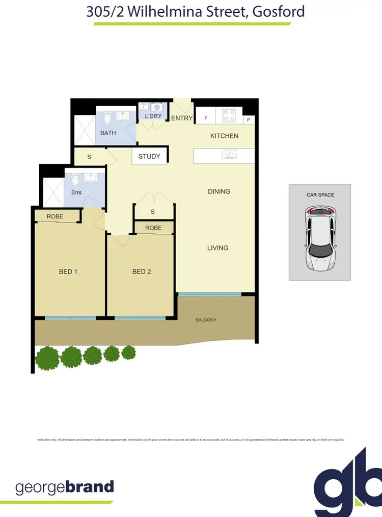 Floorplan of Homely unit listing, 305/2 Wilhelmina Street, Gosford NSW 2250
