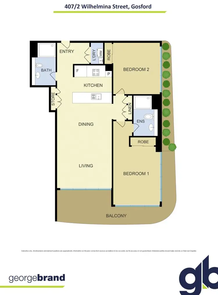 Floorplan of Homely unit listing, 407/2 Wilhelmina Street, Gosford NSW 2250