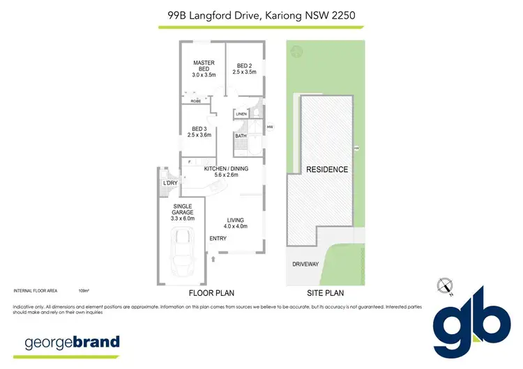 Floorplan of Homely semi-detached listing, 99B Langford Drive, Kariong NSW 2250