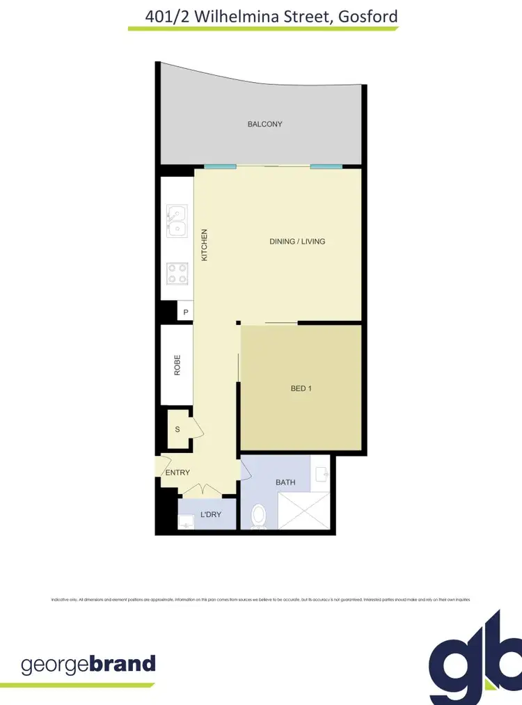 Floorplan of Homely unit listing, 401/2 Wilhelmina Street, Gosford NSW 2250