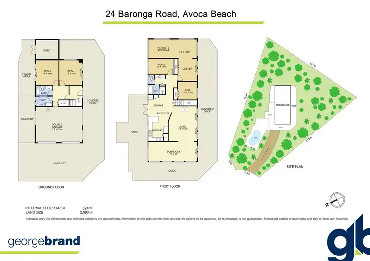 Floorplan of Homely house listing, 24 Baronga Road, Avoca Beach NSW 2251