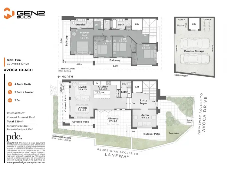 Floorplan of Homely townhouse listing, 2/37 Avoca Drive, Avoca Beach NSW 2251