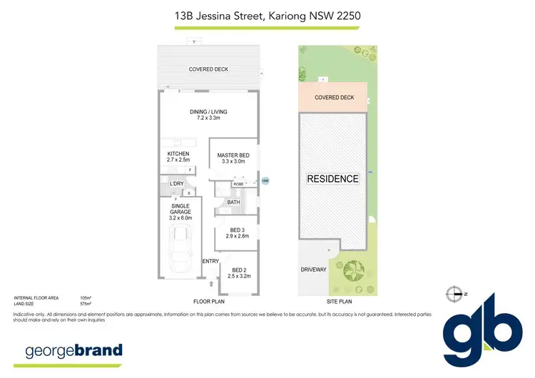 Floorplan of Homely semi-detached listing, 13B Jessina Street, Kariong NSW 2250