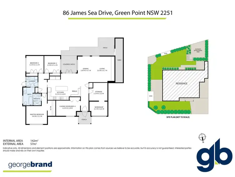 Floorplan of Homely house listing, 86 James Sea Drive, Green Point NSW 2251
