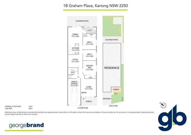 Floorplan of Homely semi-detached listing, 1B Graham Place, Kariong NSW 2250