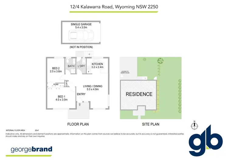Floorplan of Homely villa listing, 12/4 Kalawarra Road, Wyoming NSW 2250