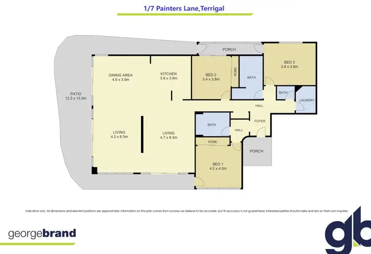 Floorplan of Homely unit listing, 1/7 Painters Lane, Terrigal NSW 2260