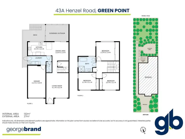 Floorplan of Homely house listing, 43A Henzel Road, Green Point NSW 2251