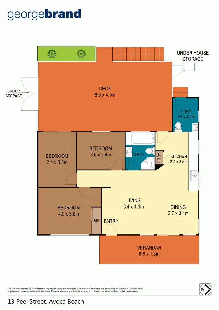 Floorplan of Homely house listing, 13 Peel Street, Avoca Beach NSW 2251