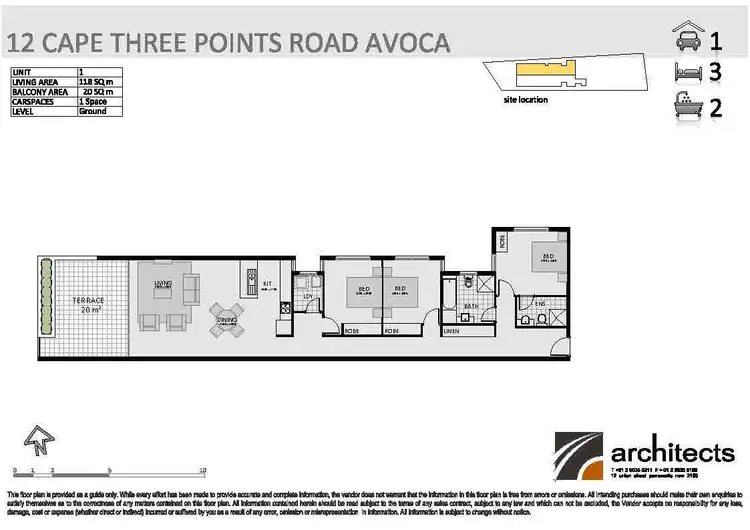Floorplan of Homely unit listing, 1/12 Cape Three Points Road, Avoca Beach NSW 2251