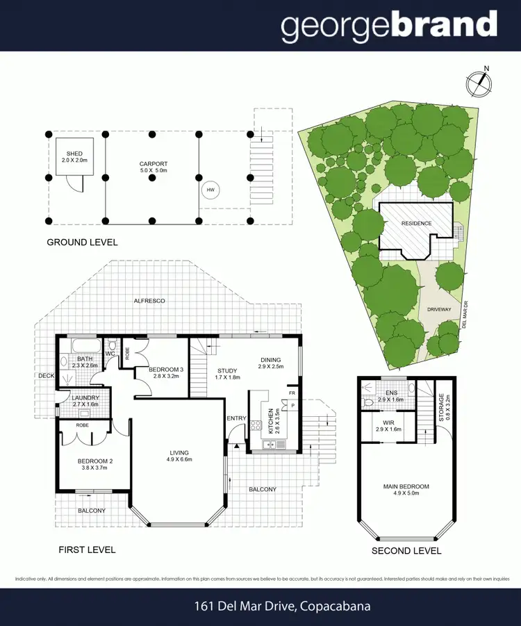 Floorplan of Homely house listing, 161 Del Mar Drive, Copacabana NSW 2251