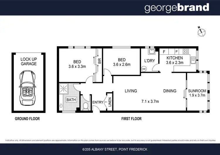 Floorplan of Homely unit listing, 6/205 Albany Street, Point Frederick NSW 2250