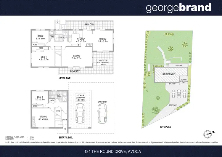 Floorplan of Homely house listing, 134 The Round Drive, Avoca Beach NSW 2251