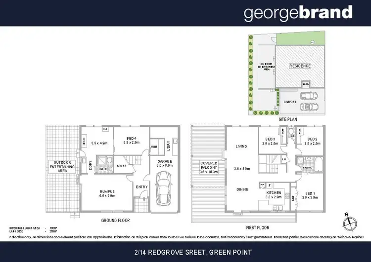 Floorplan of Homely house listing, 2/14 Redgrove Street, Green Point NSW 2251