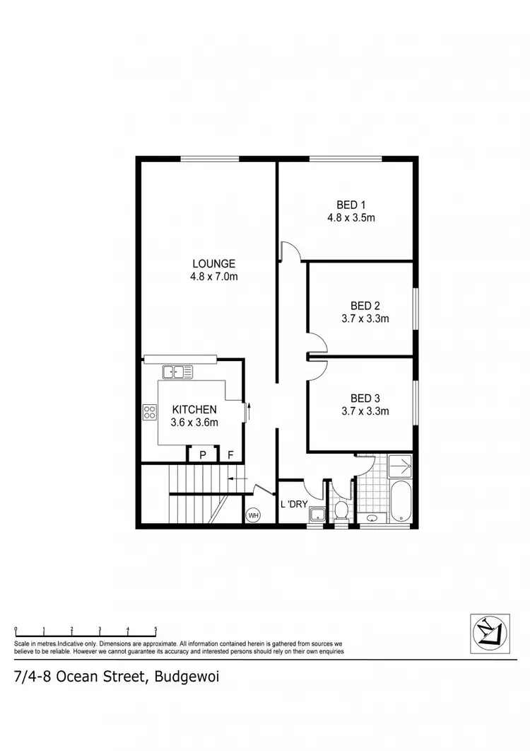 Floorplan of Homely unit listing, 7/4-8 Ocean Street, Budgewoi NSW 2262